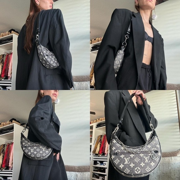 LOUIS VUITTON Monogram Jacquard Denim Loop Black! - Picture 7 of 16